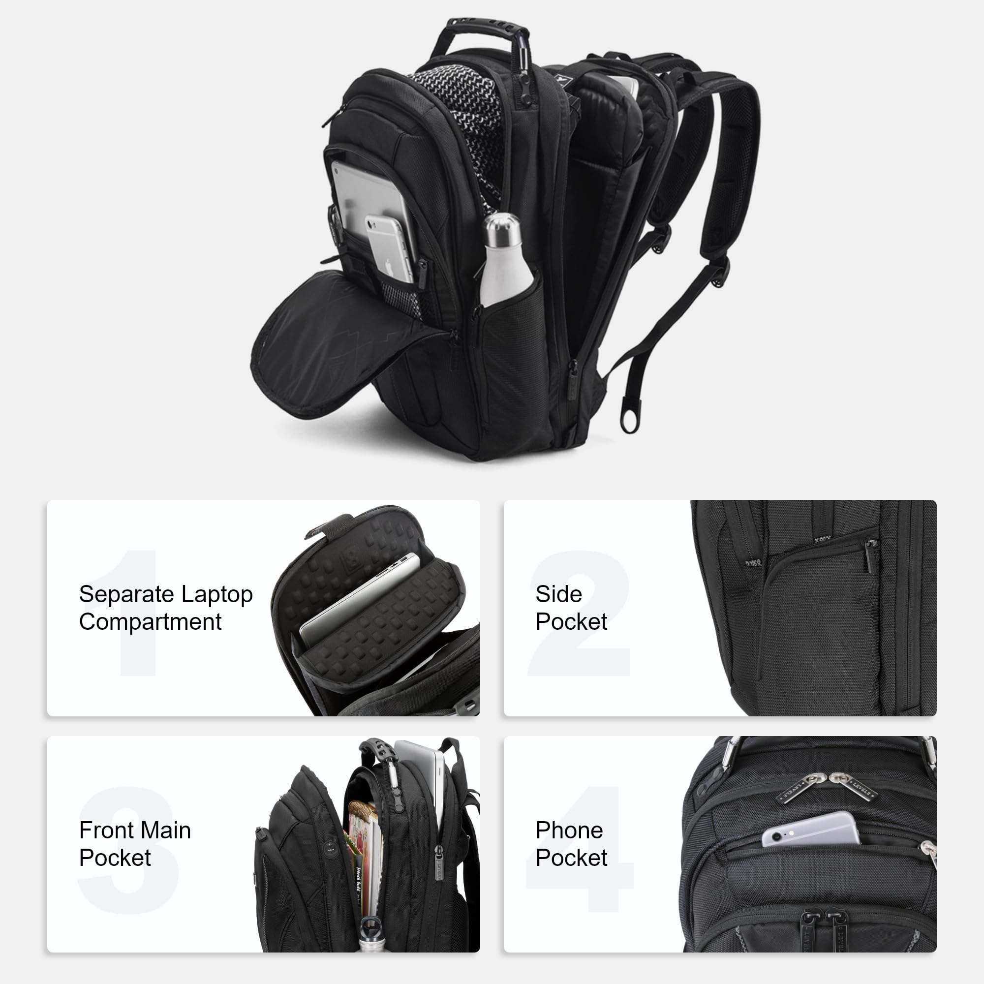 Amazon.co.jp: LEVEL8 ノートパソコン用バックパック、メンズ